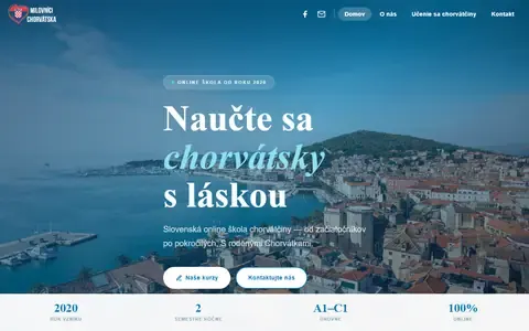 Naslovnica web stranice Milovníci Chorvátska