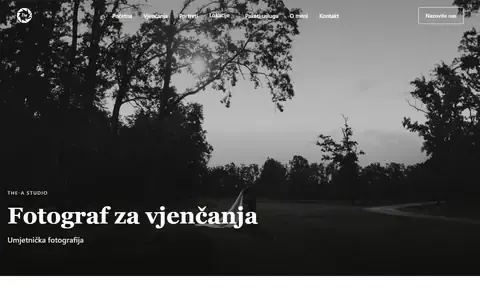 Naslovnica web stranice The-A Weddings